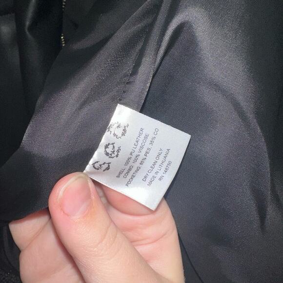 Sea New York Vegan Leather Quilted Jacket Women's Size Small in Black Oversized - Picture 10 of 11